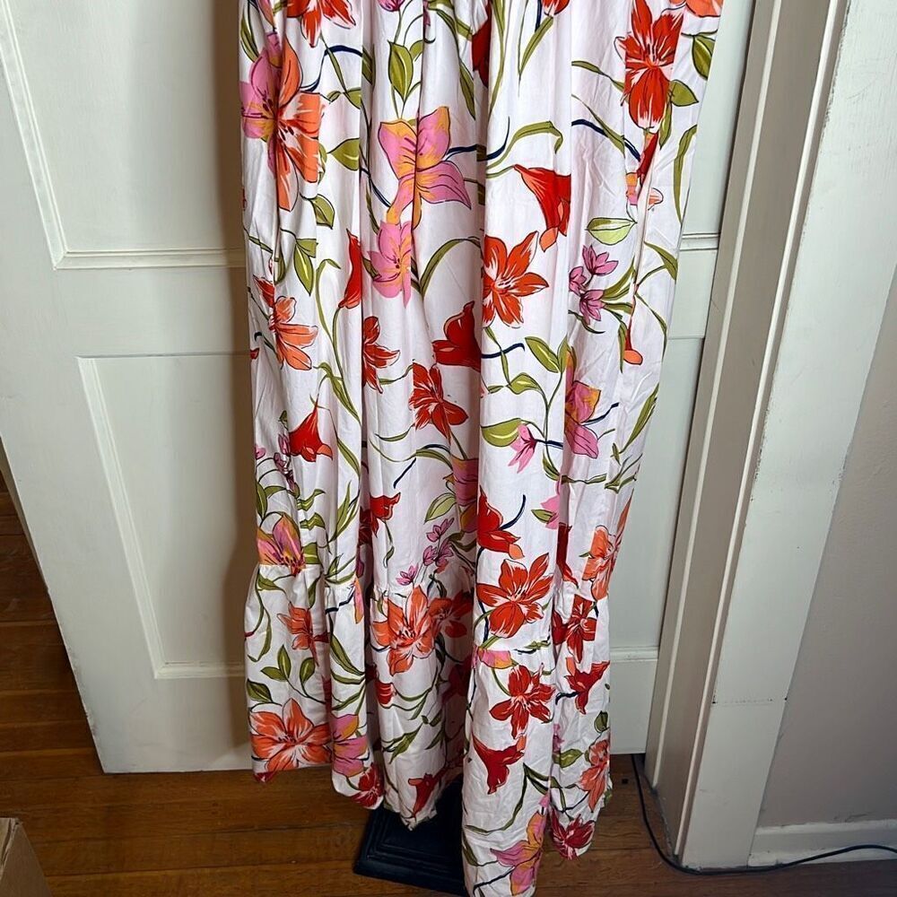 Clover & Sloane Ivory floral Tired Maxi Dress Size 8 Nwot - Picture 8 of 9